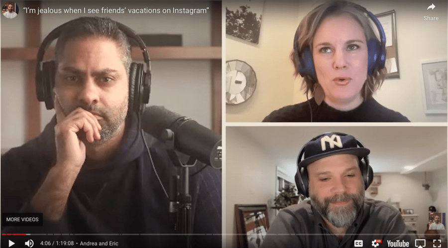 Podcast screenshot - Andrea and Erik