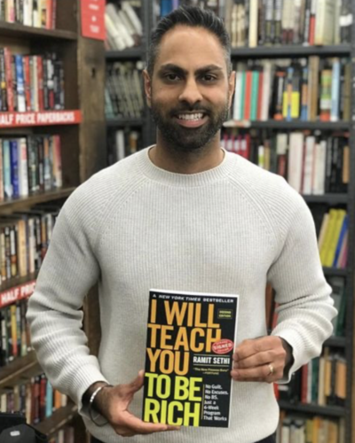 Ramit holding the IWT book