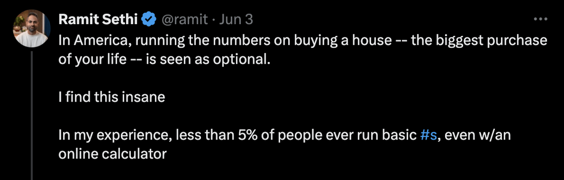 Ramit's post_Running the numbers on buying a house